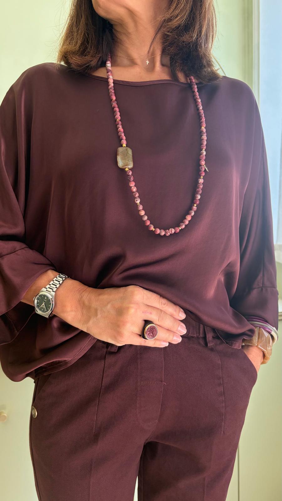 Chino 7/8 Hermine - Aubergine - Pako Litto
