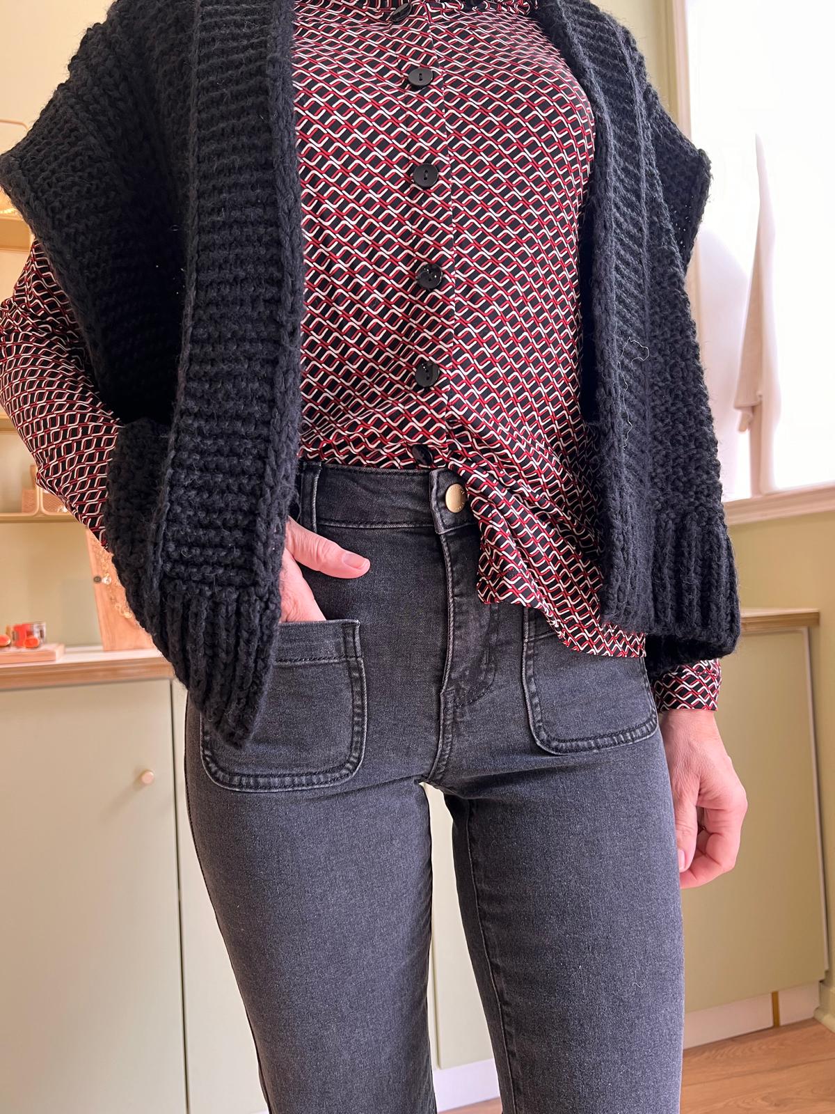 Blouse - Graphique Black - Zilch
