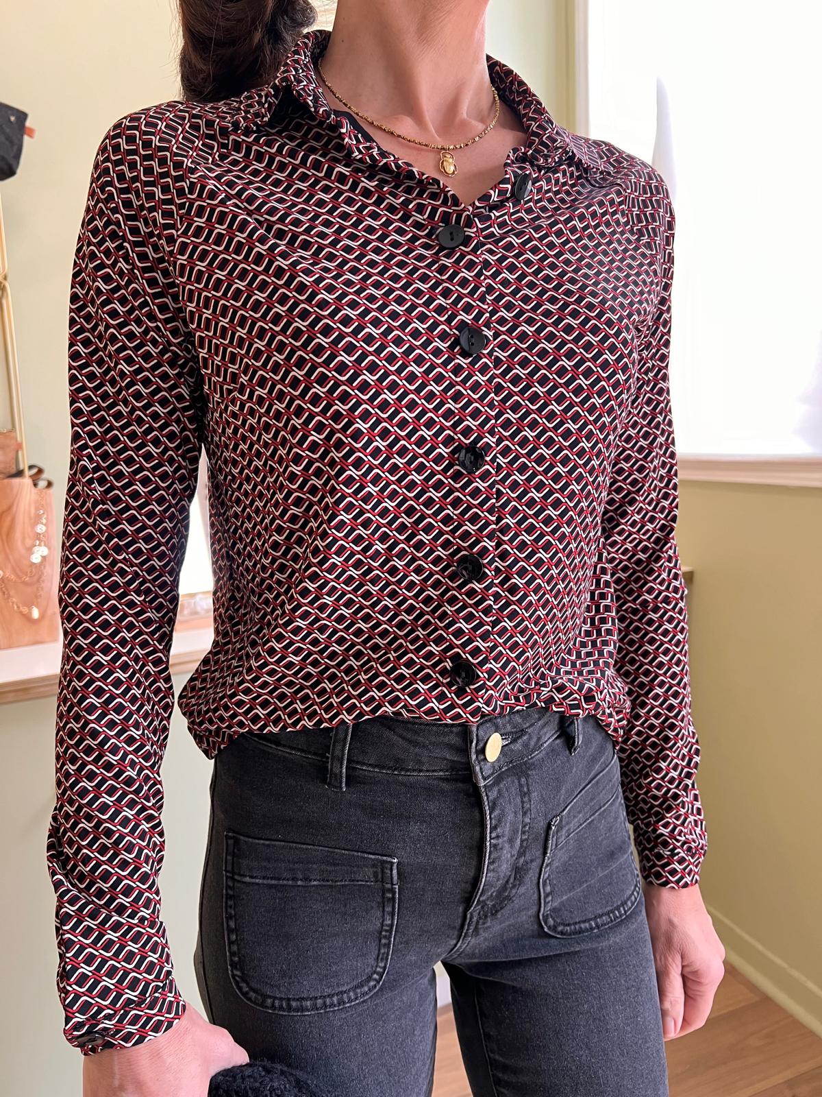 Blouse - Graphique Black - Zilch