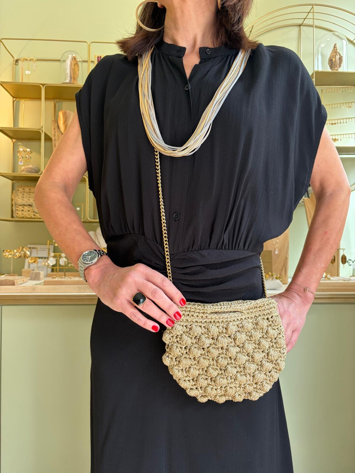 Sac Clutch Capri - Or - Maison Lurex