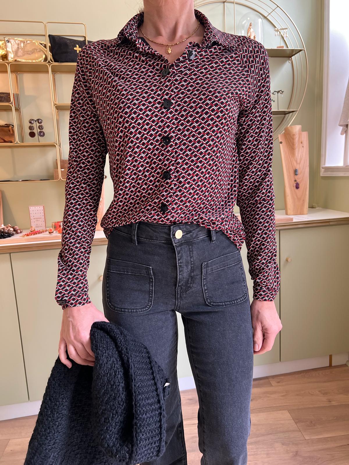 Blouse - Graphique Black - Zilch