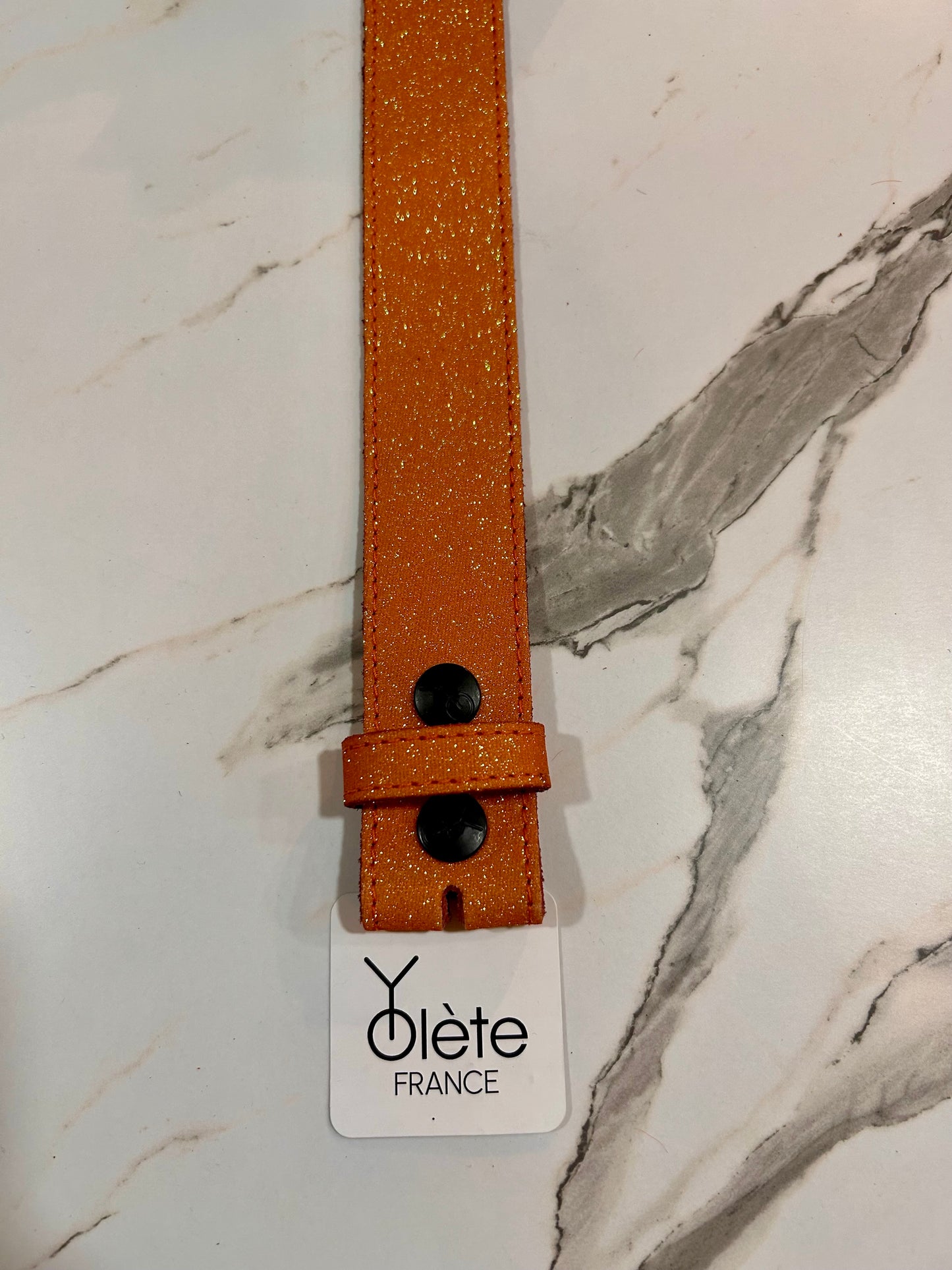 Cuir de Ceinture Glitty Paprika 40mm