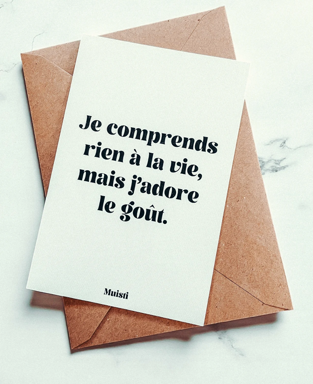 Carte Postale - Je comprends rien à la vie - Muisit