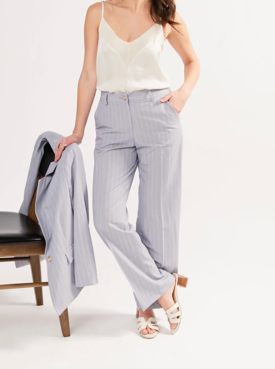 Pantalon à Rayures Éden - Gris - Pako Litto