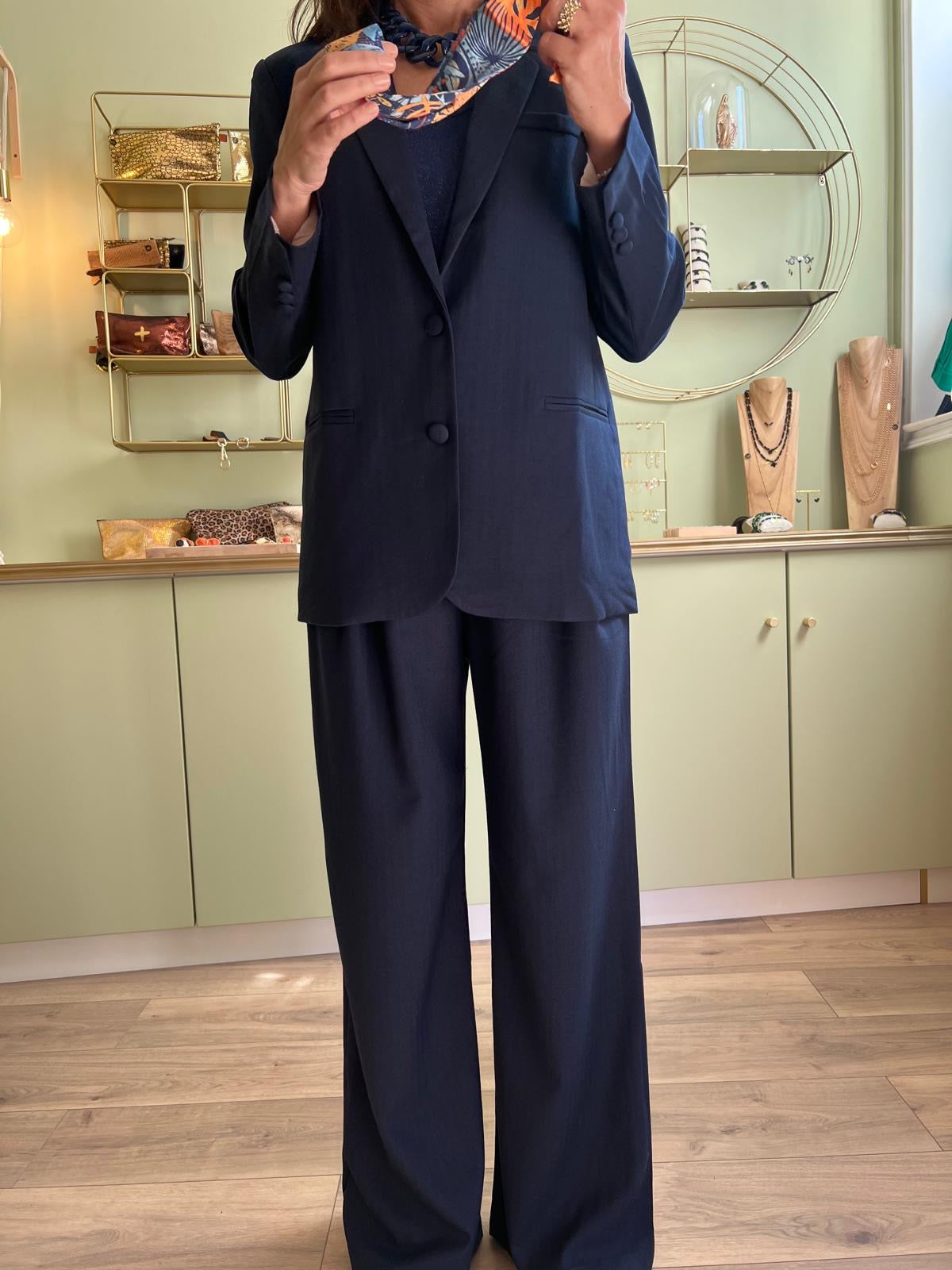 Pantalon Large Paoline - Marine - La Petite Étoile