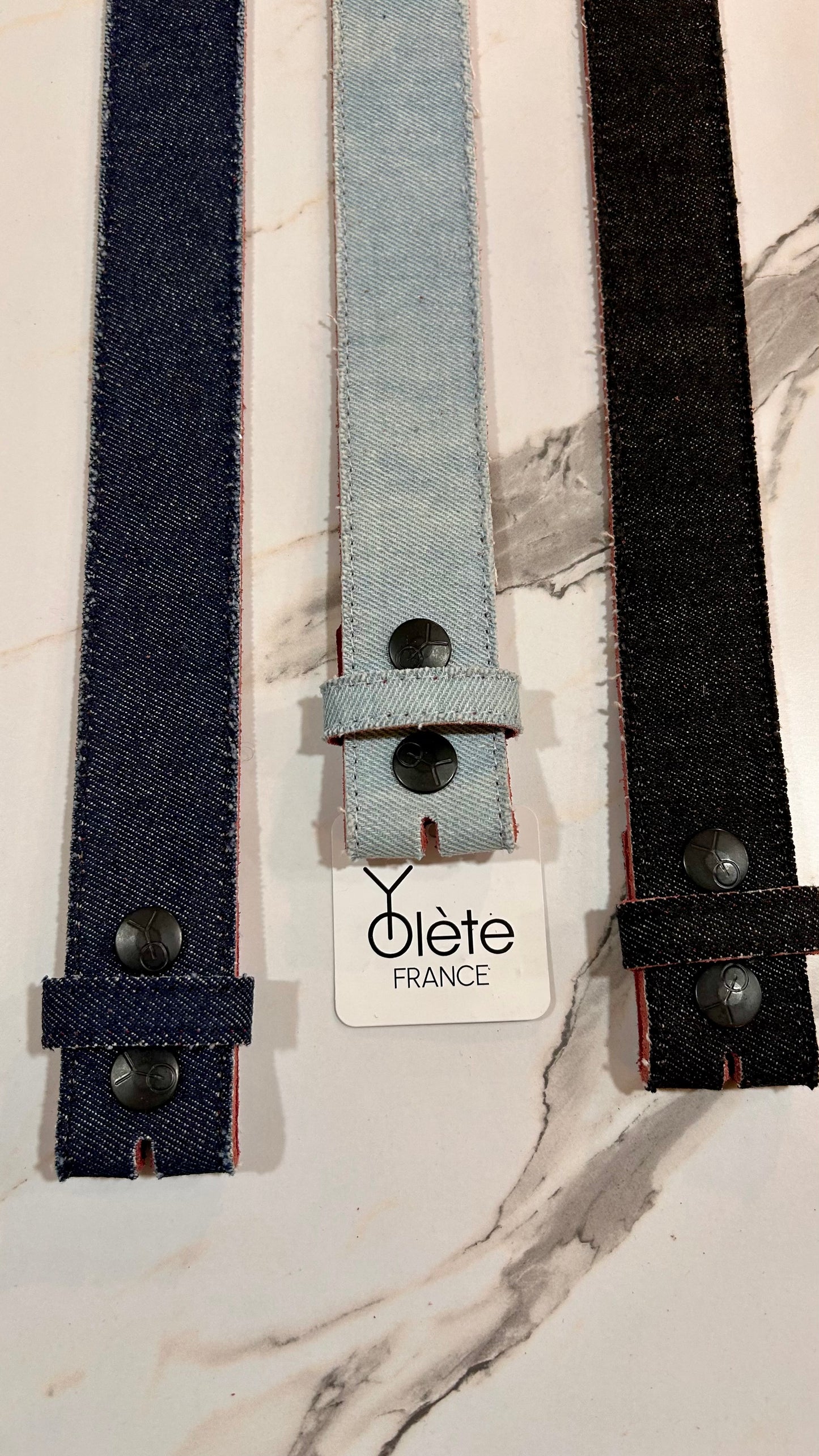 Cuir de Ceinture Denim - 40 mm