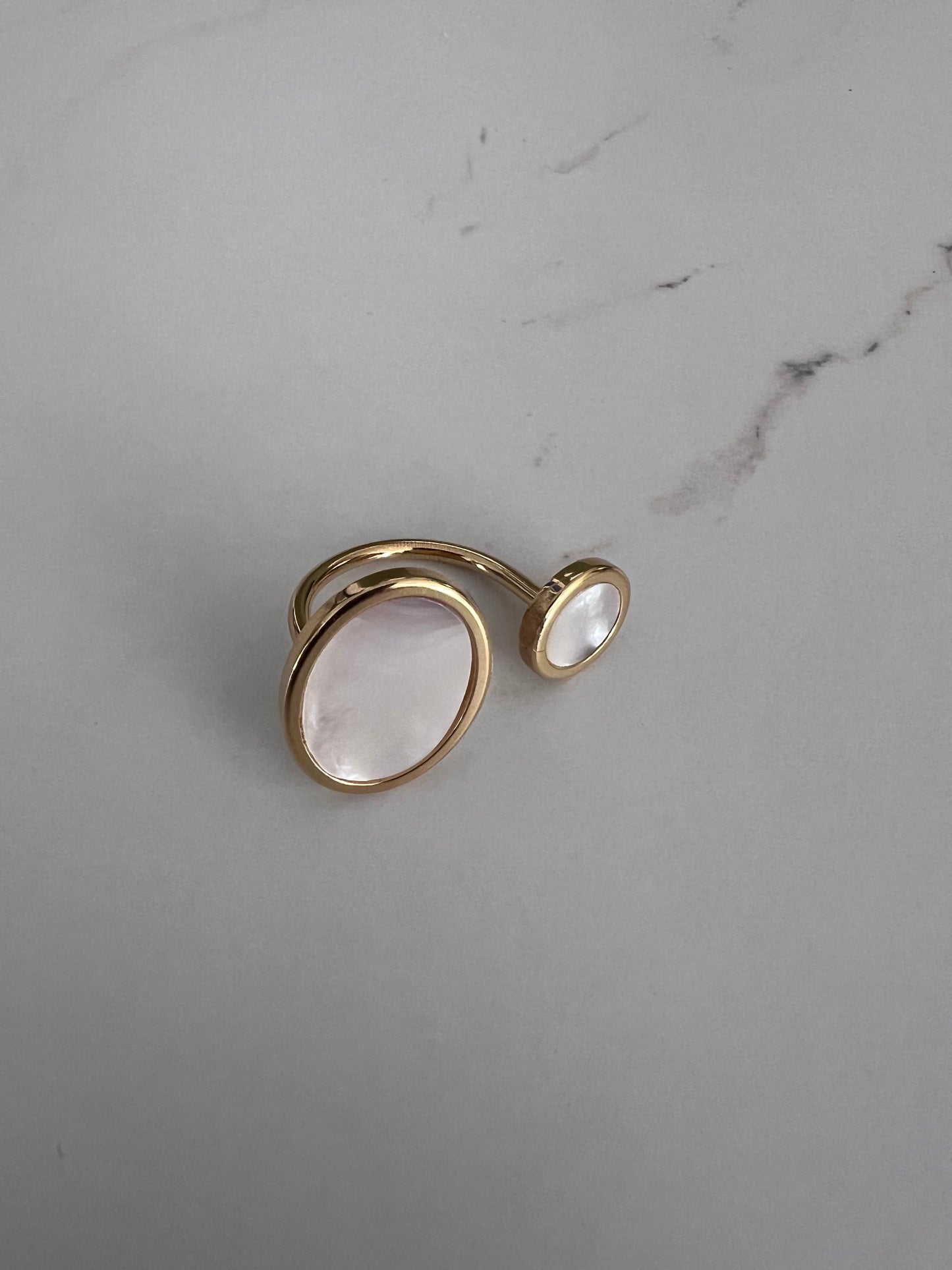 Bague Double Nacre Blanche - Lovely Day