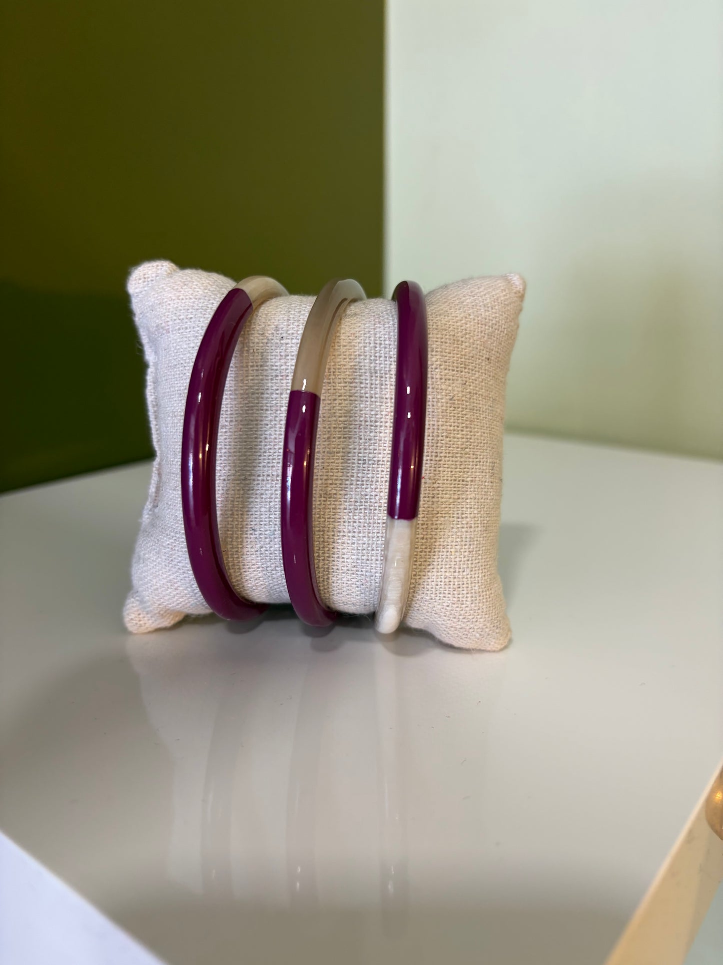 Lot Bracelet Corne - Aubergine - Thelma & Nina