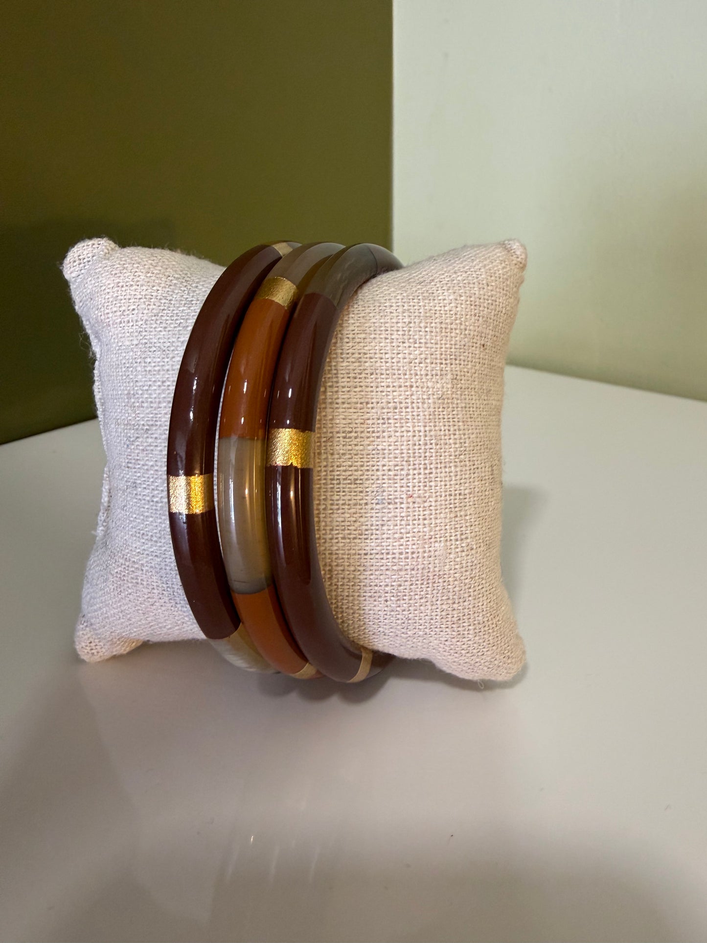 Lot Bracelet Corne - Marron - Thelma & Nina