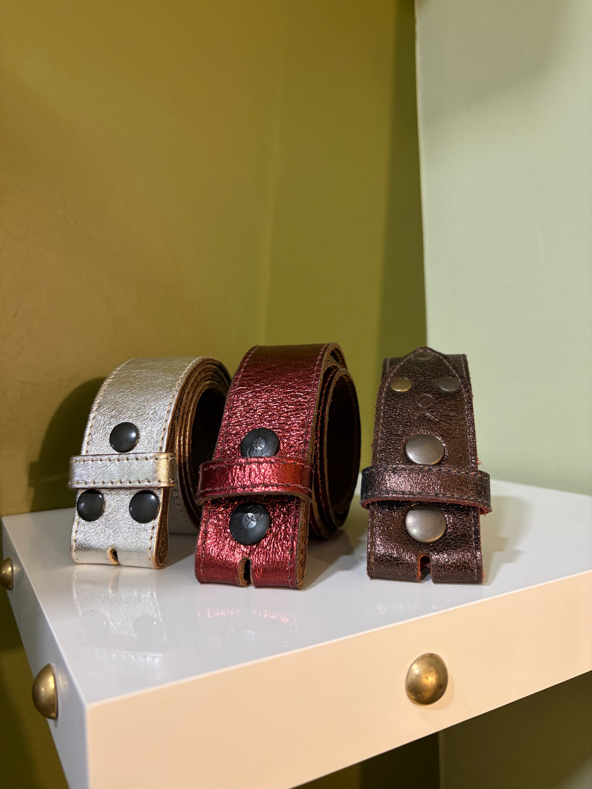 Cuir de Ceinture Métalic - 40mm - Yolète