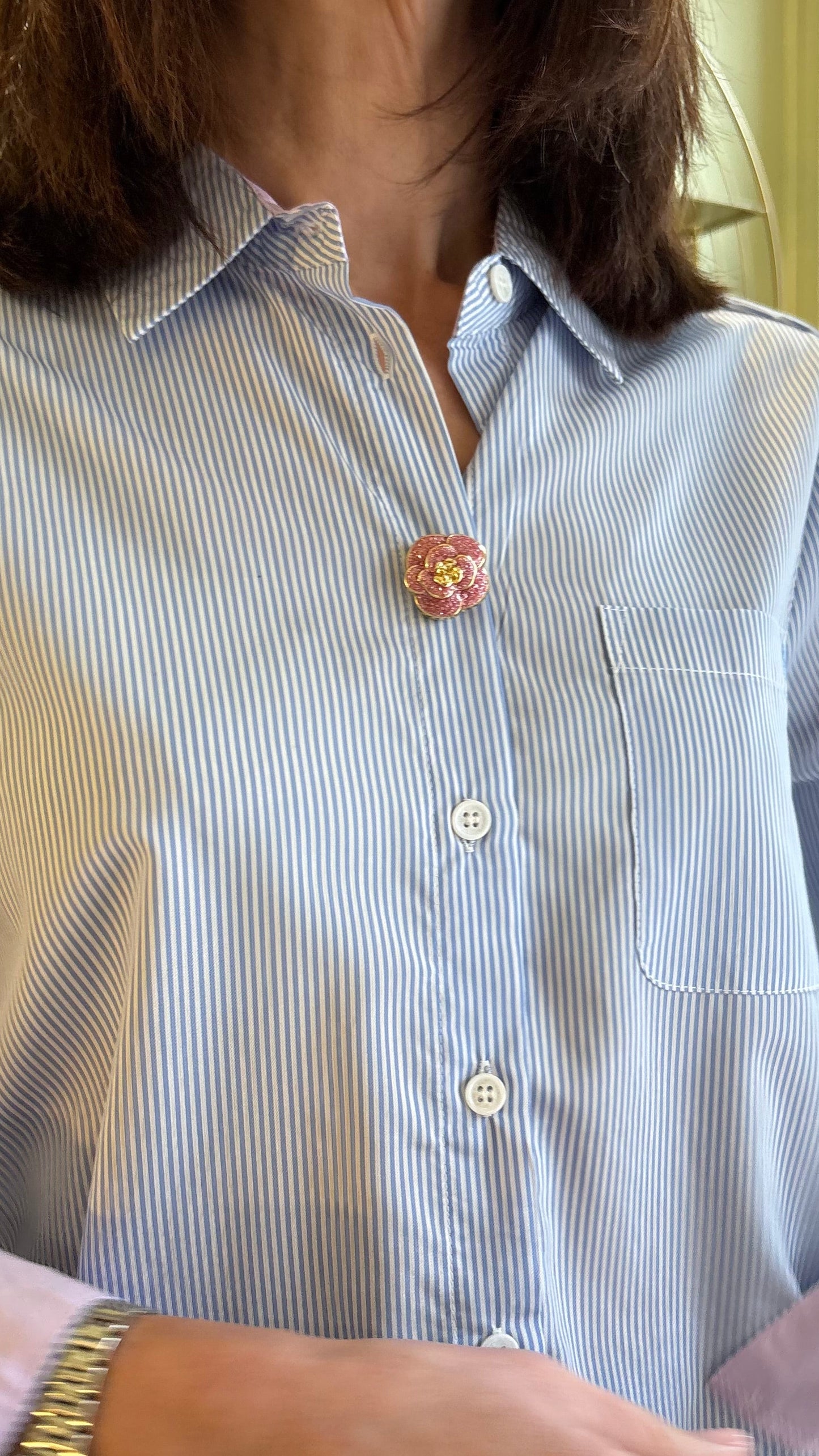 Bijou de Bouton Nicole Pink Paillettes đź©· - La Loge de Suzon