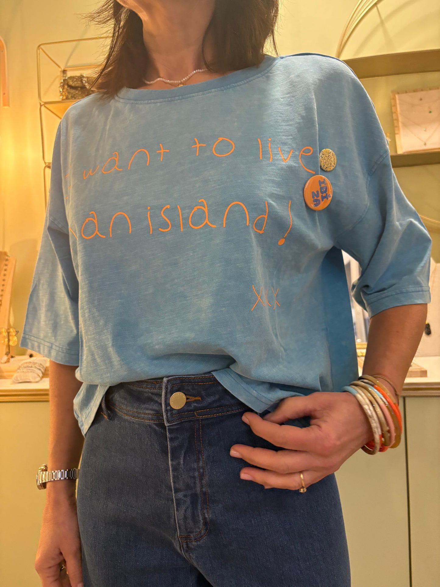 T-Shirt Ilda - Bleu - One Tee