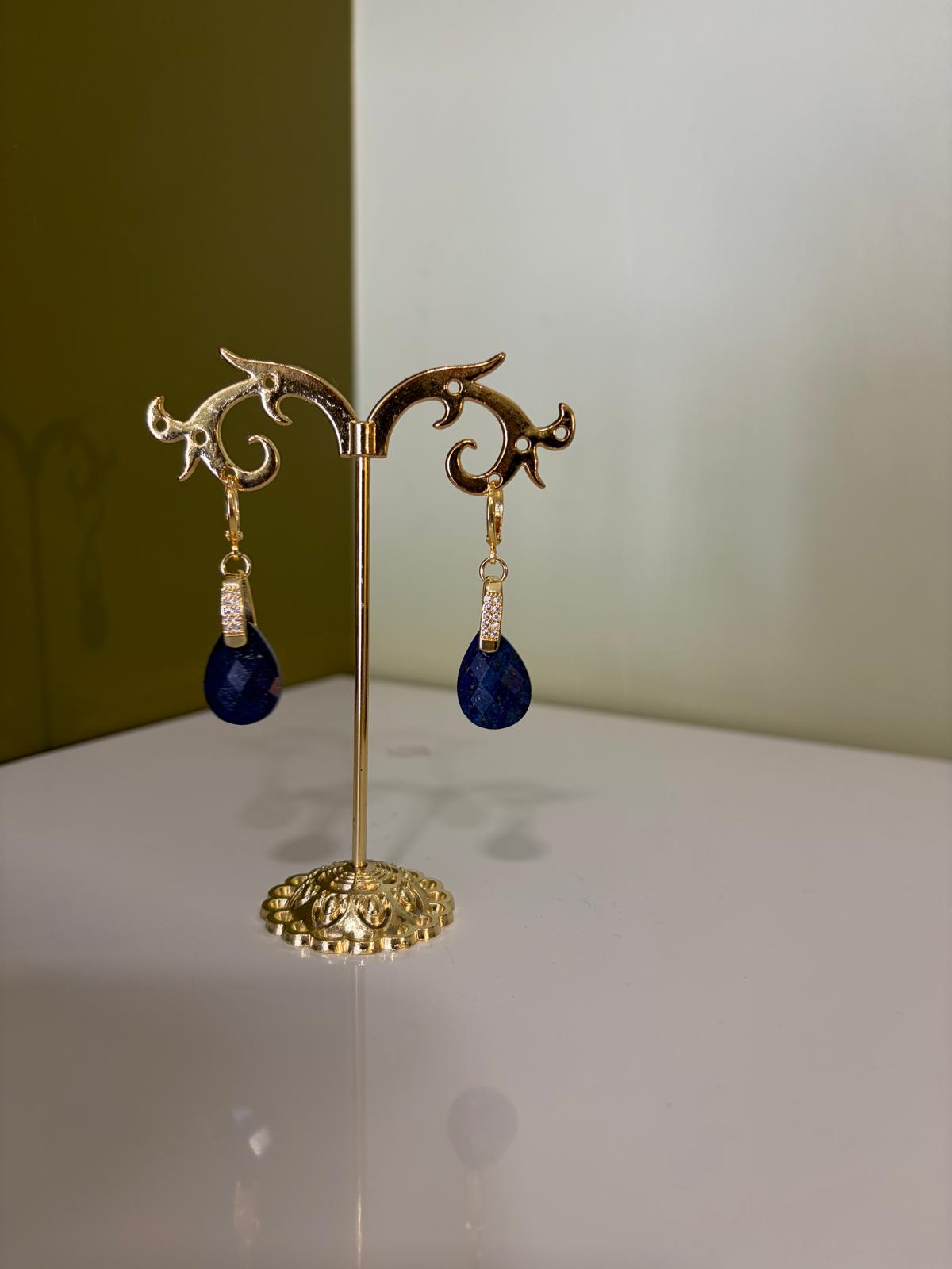 Boucles D'oreilles Azurite - Coco Loizo