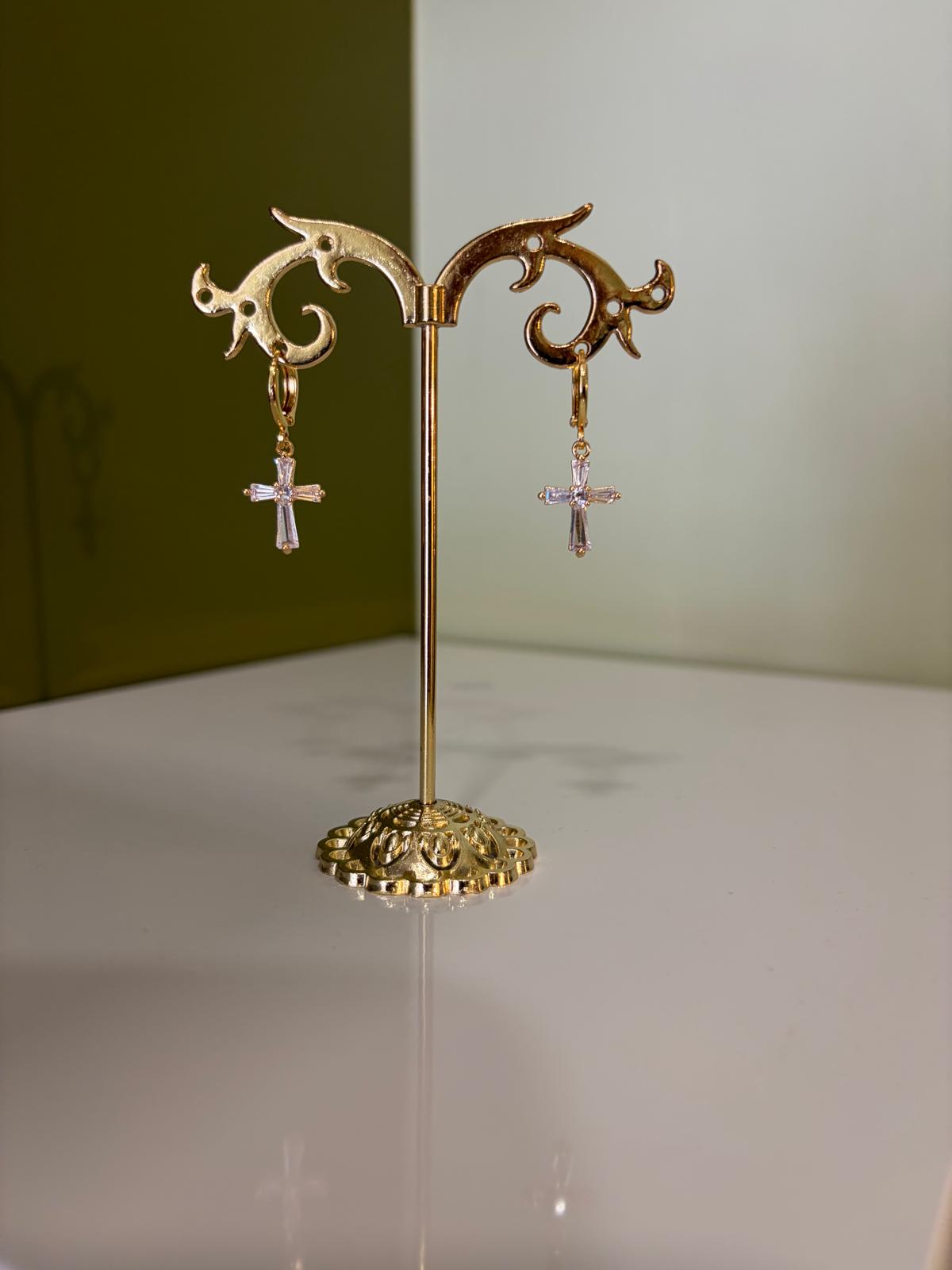 Boucles D'oreilles Croix - Coco Loizo