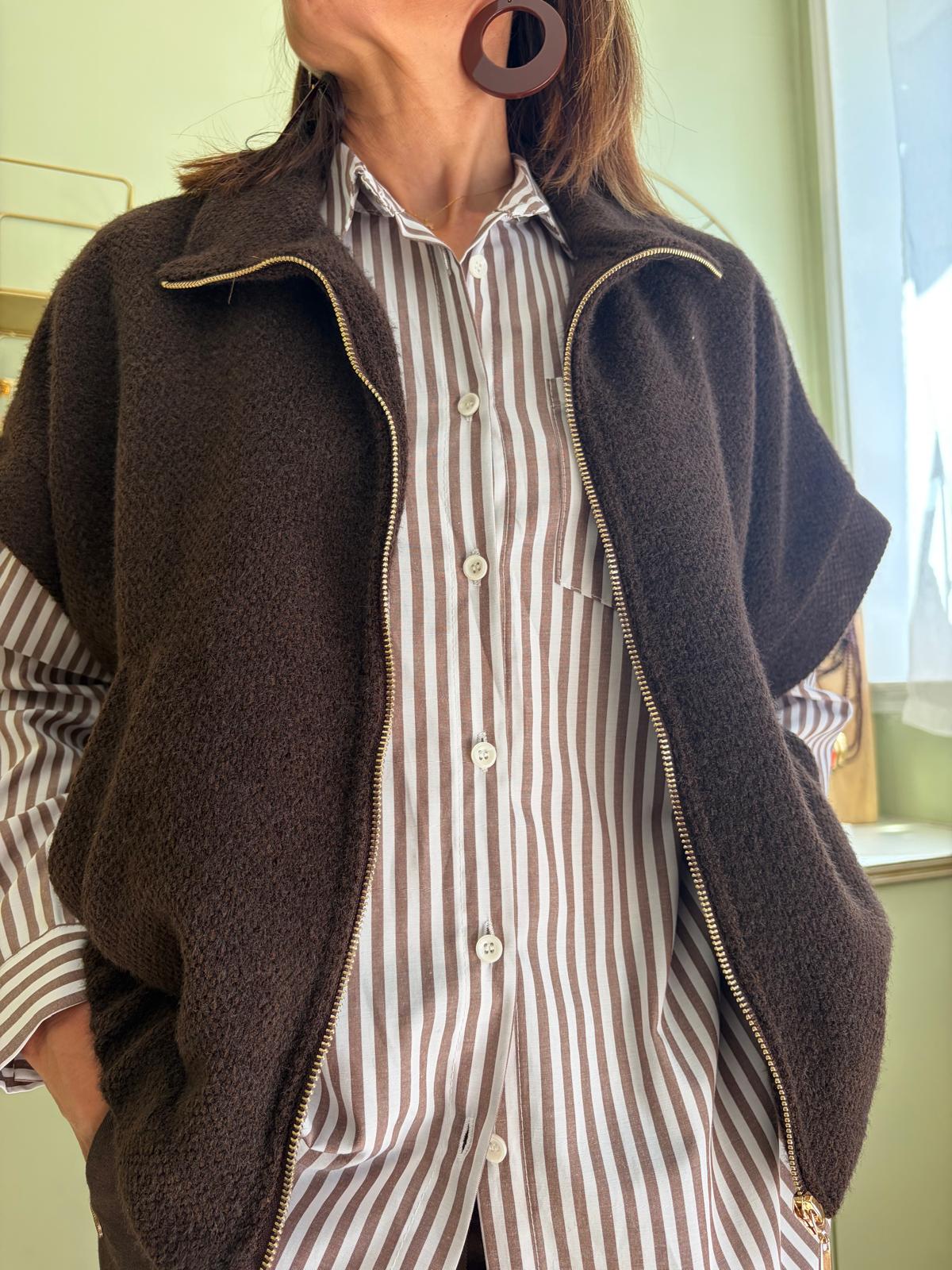 Chemise Oversize Érica - Marron - Pako Litto