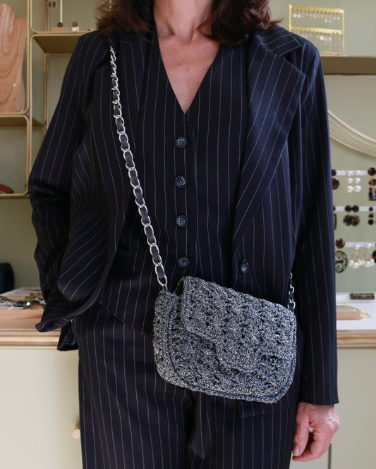 Sac Fenice Carré - Antimoine - Maison Lurex