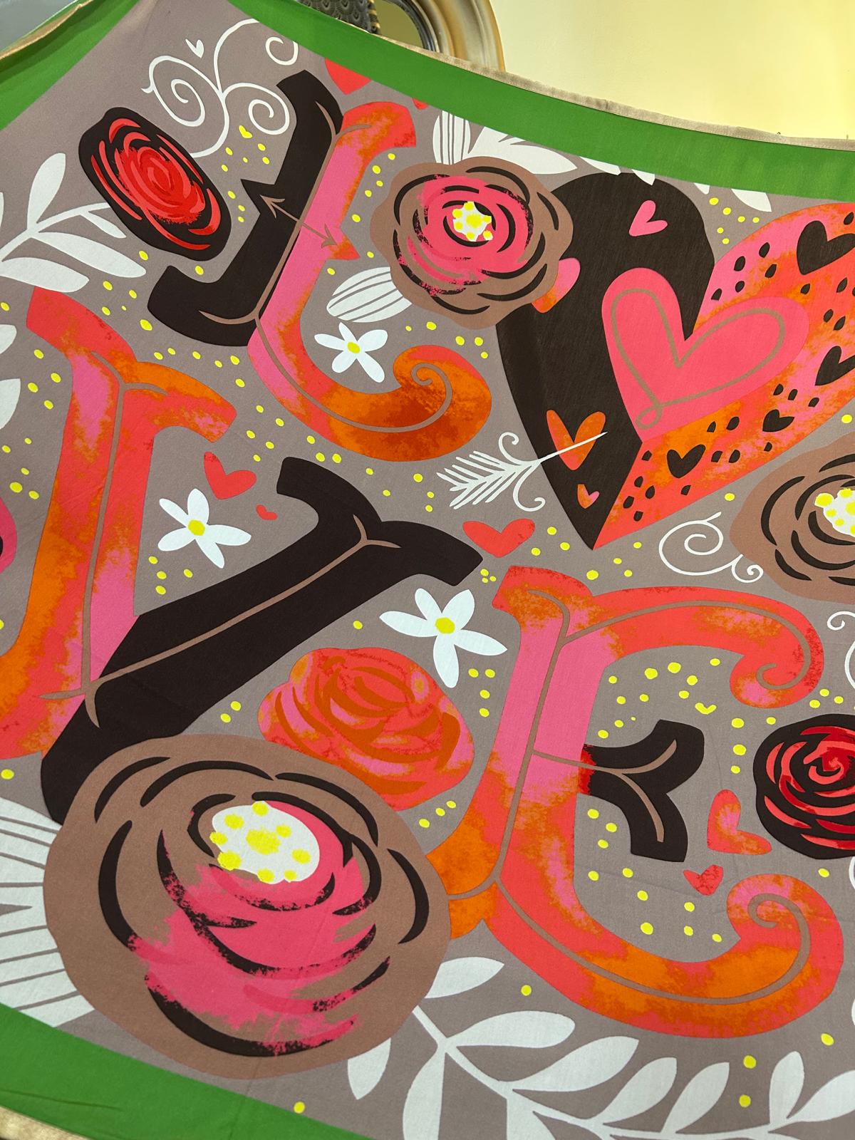 Foulard Love Rose - Maison Thelma & Nina