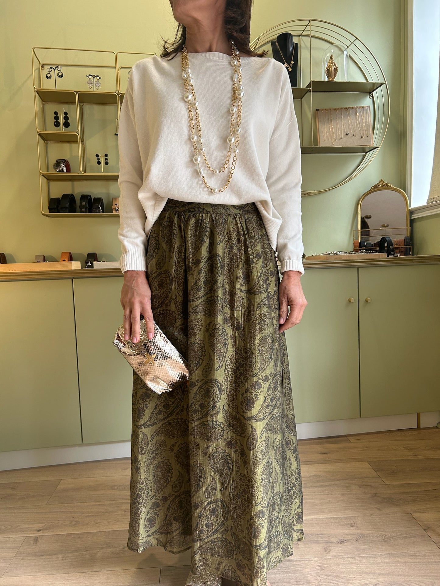 Jupe Julisa - Cachemire Kaki - La Petite Étoile