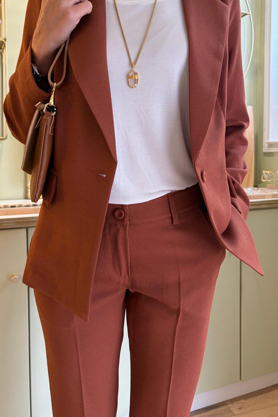 Pantalon Cigarette Elsa - Cannelle - Pako Litto