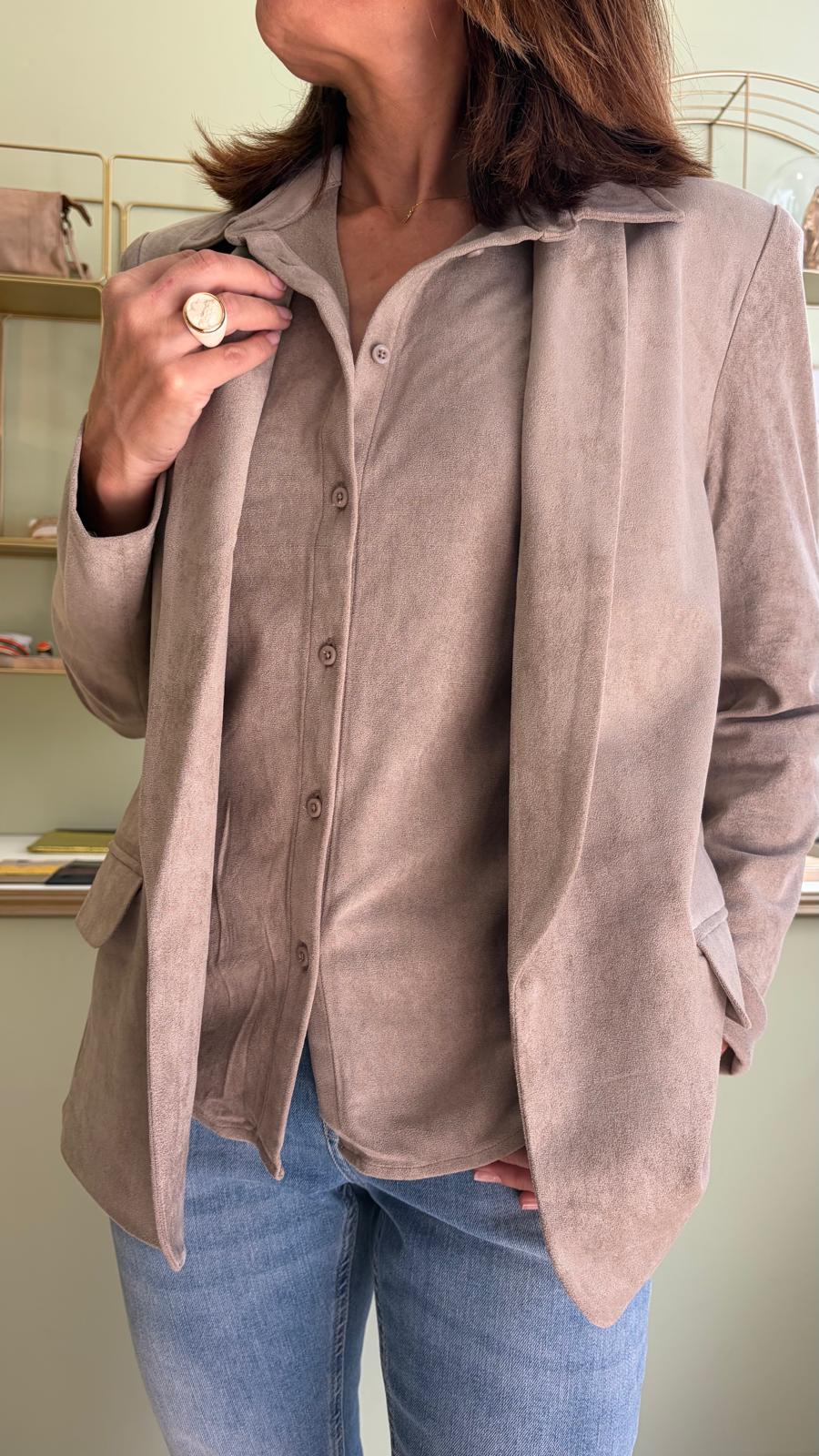 Blazer Velours Zhhélen - Taupe - Zhrill