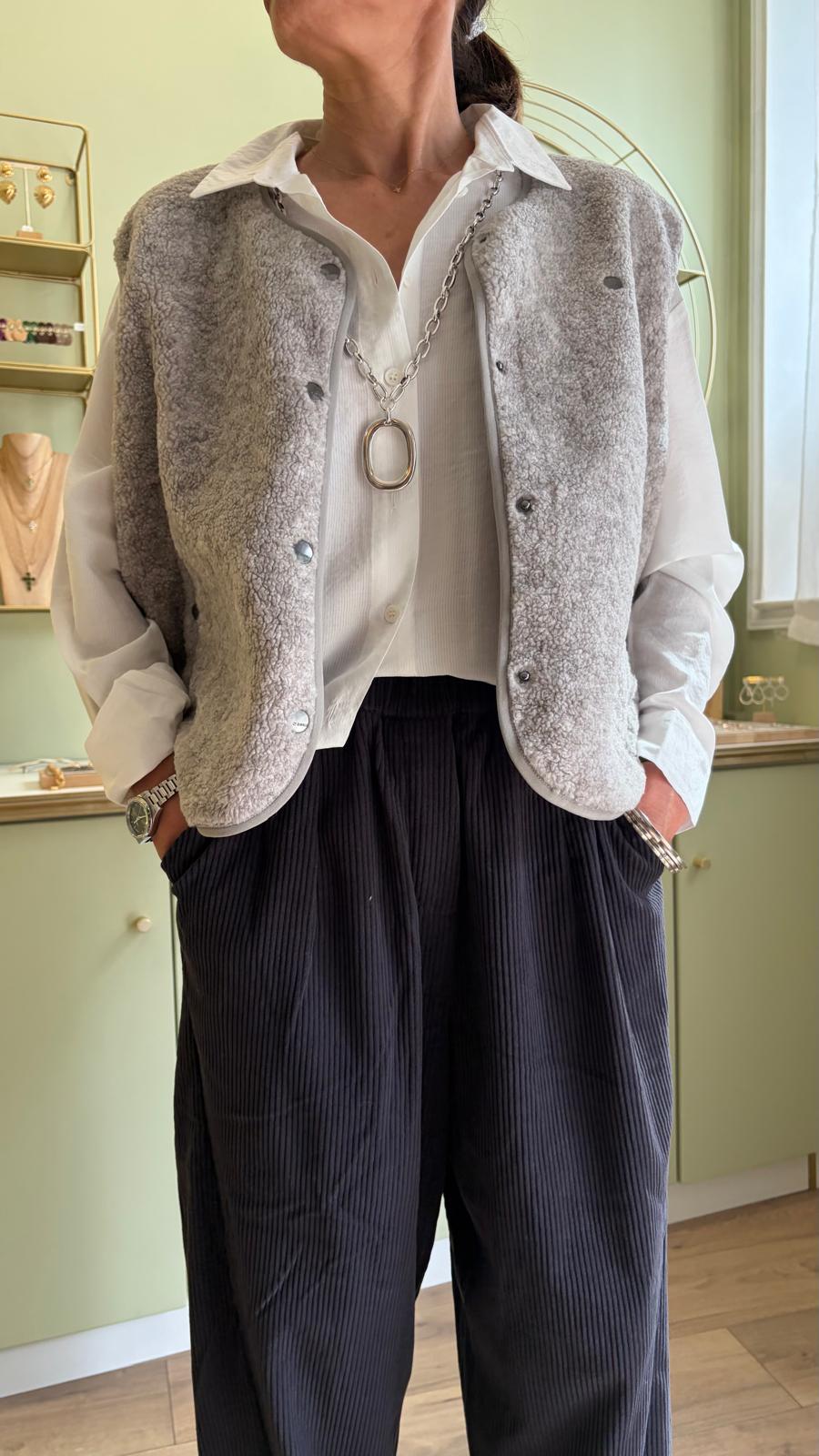 Pantalon Velours Zhdiléa - Gris - Zhrill