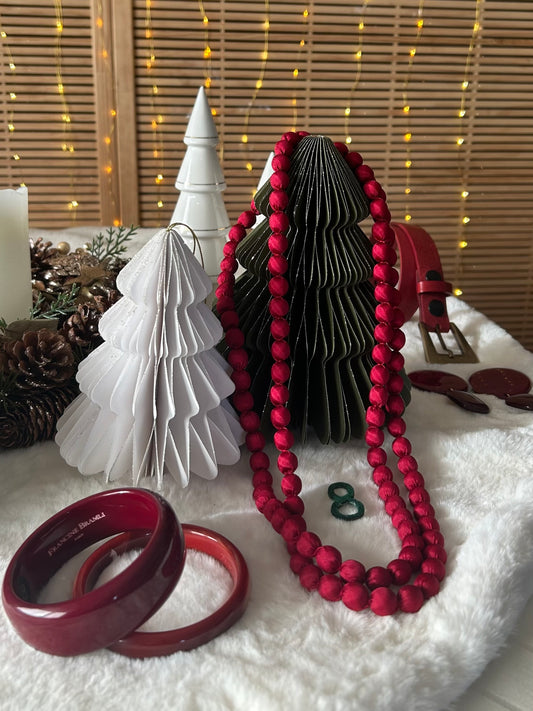 Sautoir en Soie - Rouge