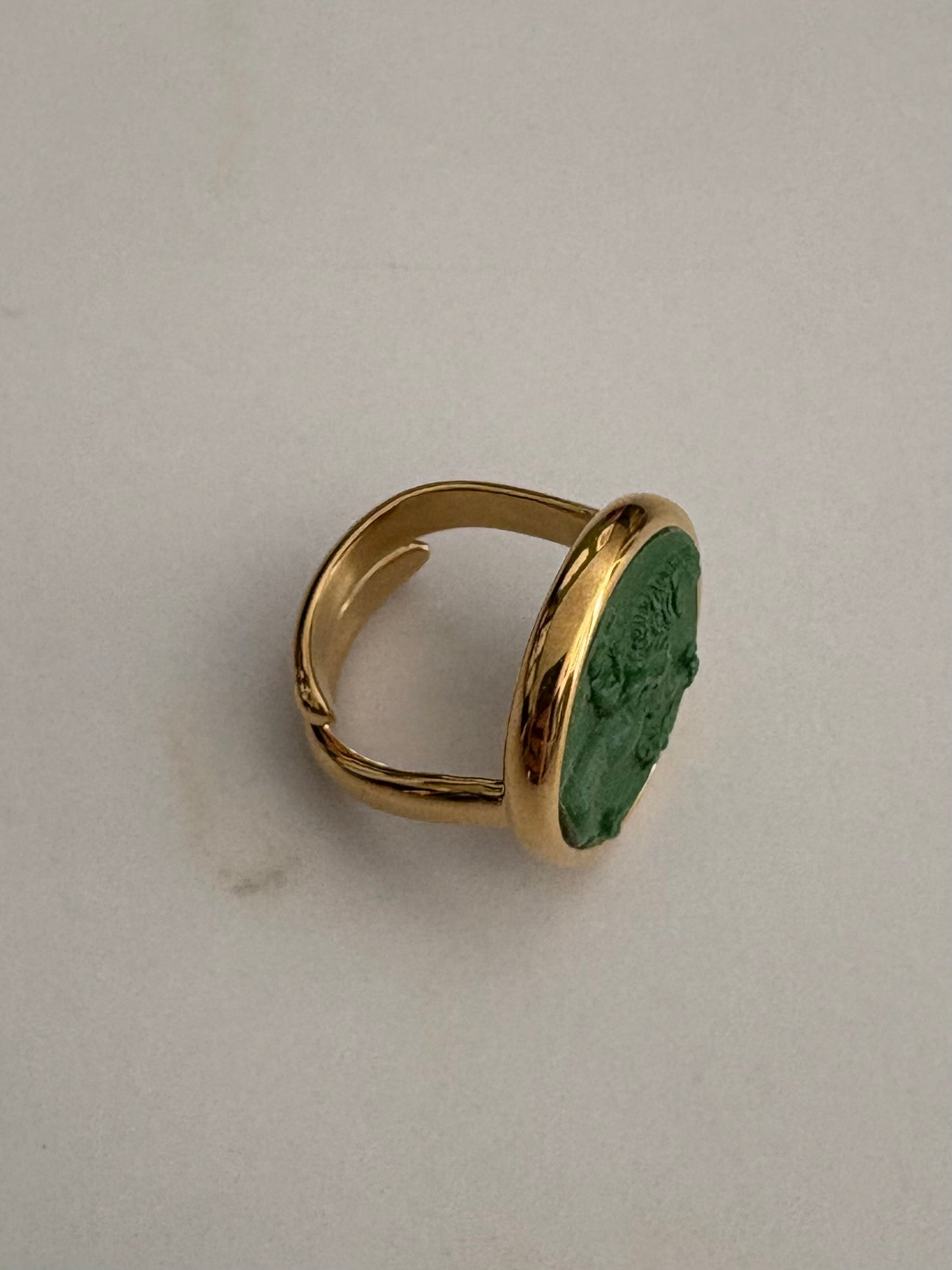 Bague Réglable Forza Vinta Da Cupido Verte - Grand Tour