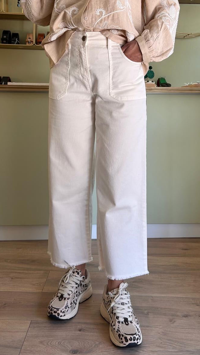Pantalon 7/8ème Évan - Blanc - Pako Litto