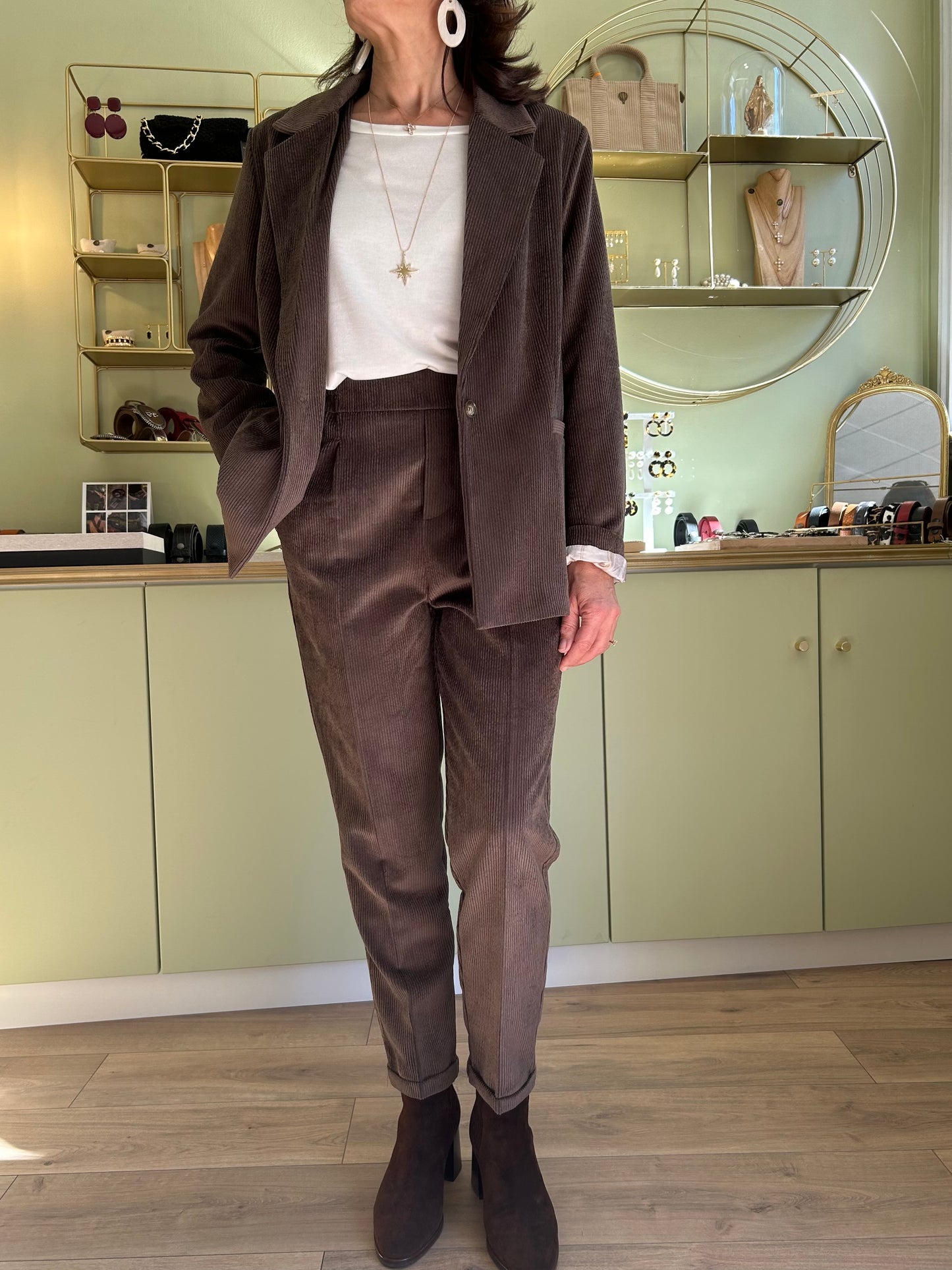 Blazer Velours Beth - Choco - Pako Litto