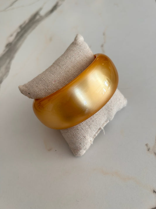 Jonc marron avec effet translucide Diamètre : environ 6.5 cm