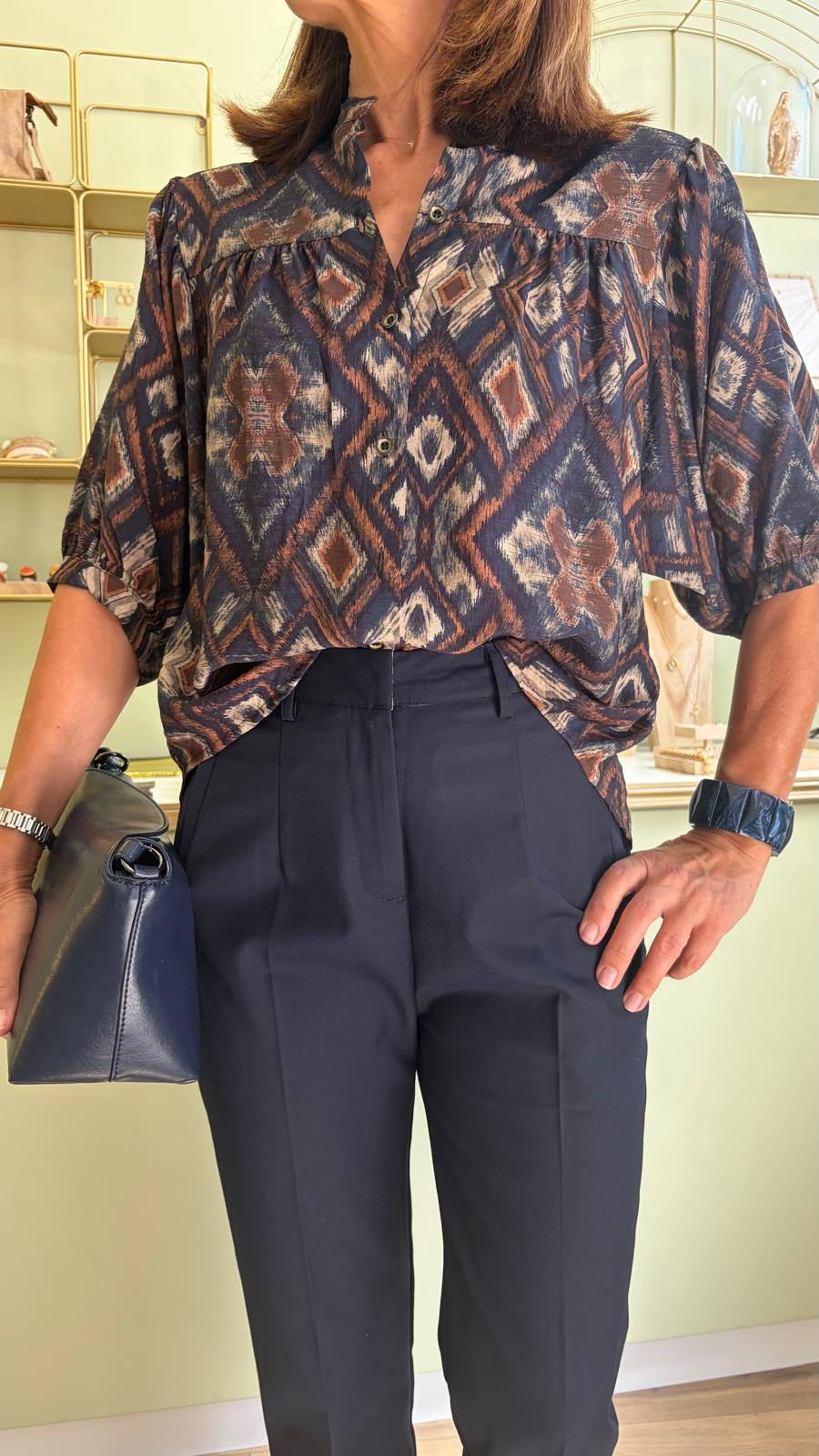 Blouse Imprimé Gemma - Flower Marine - Pako Litto