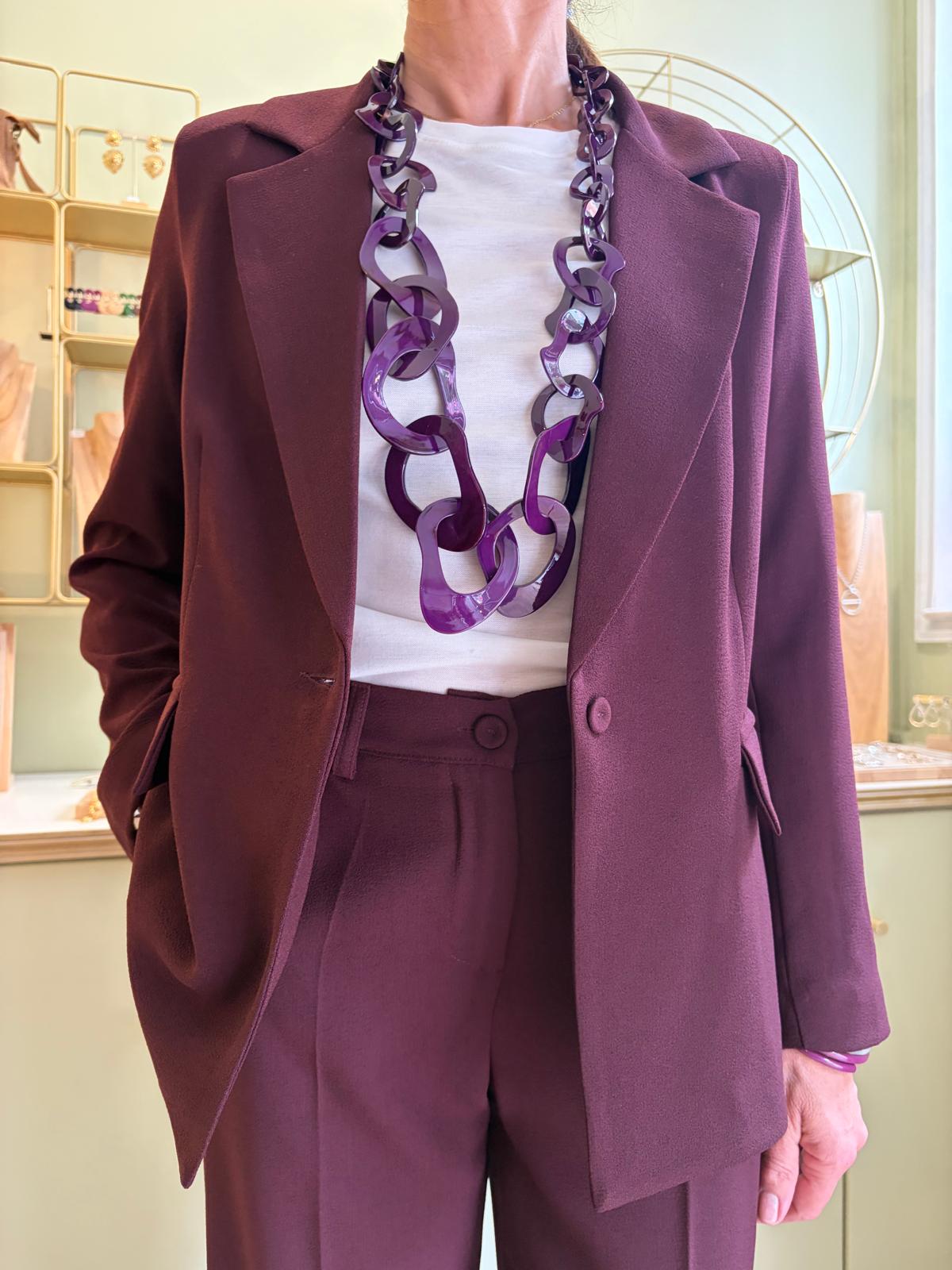 Blazer Oversize Élina - Aubergine - Pako Litto