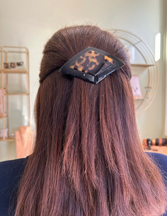 Barrette Delphine - Écaille Marron - Francine Bramli