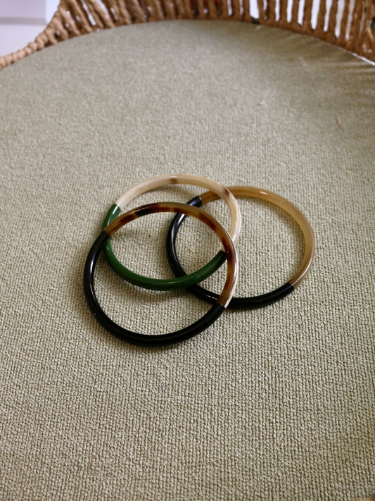 Jonc en Corne - Vert - Thelma & Nina