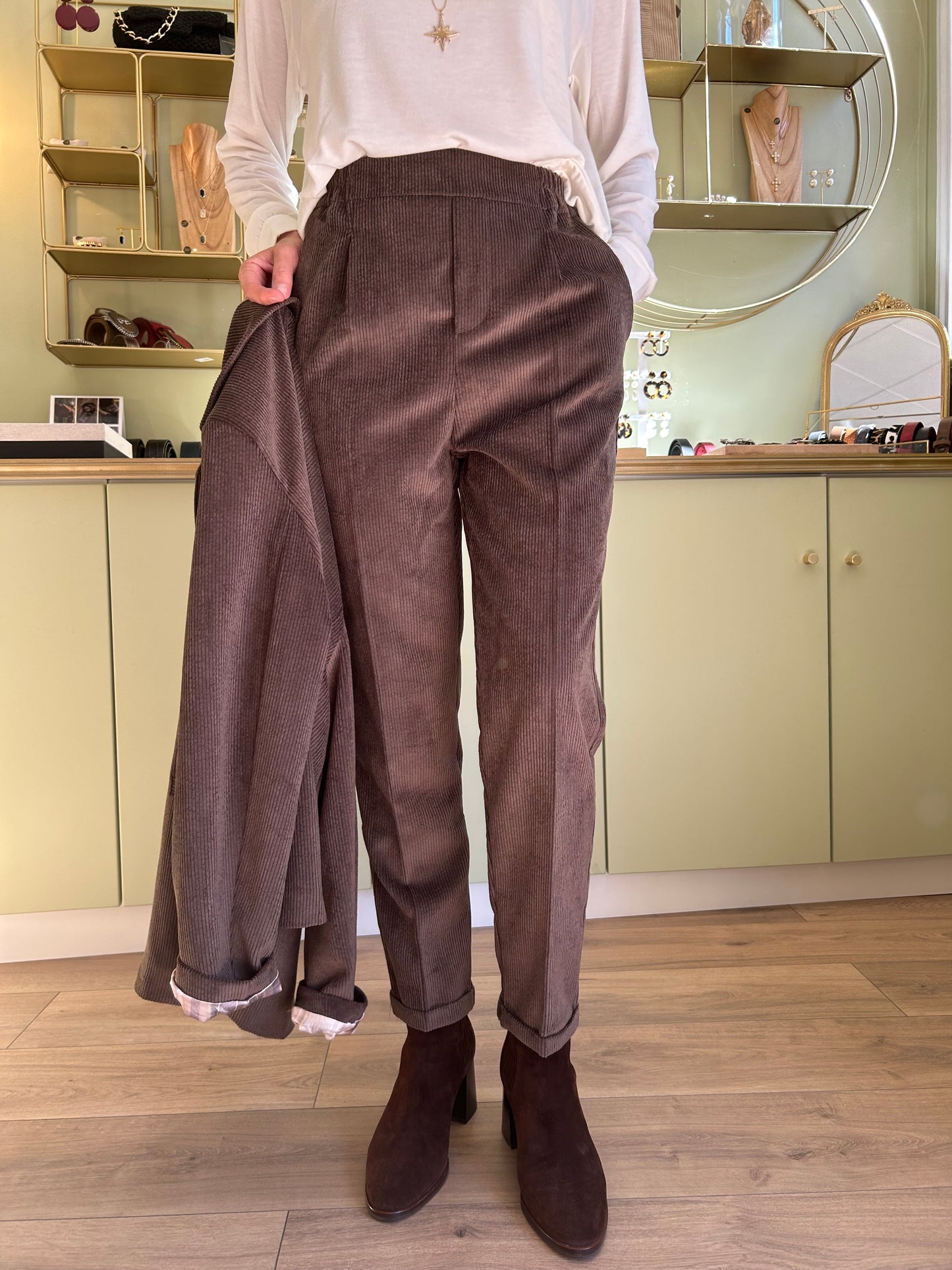 Chino Velours Dean - Choco - Pako Litto