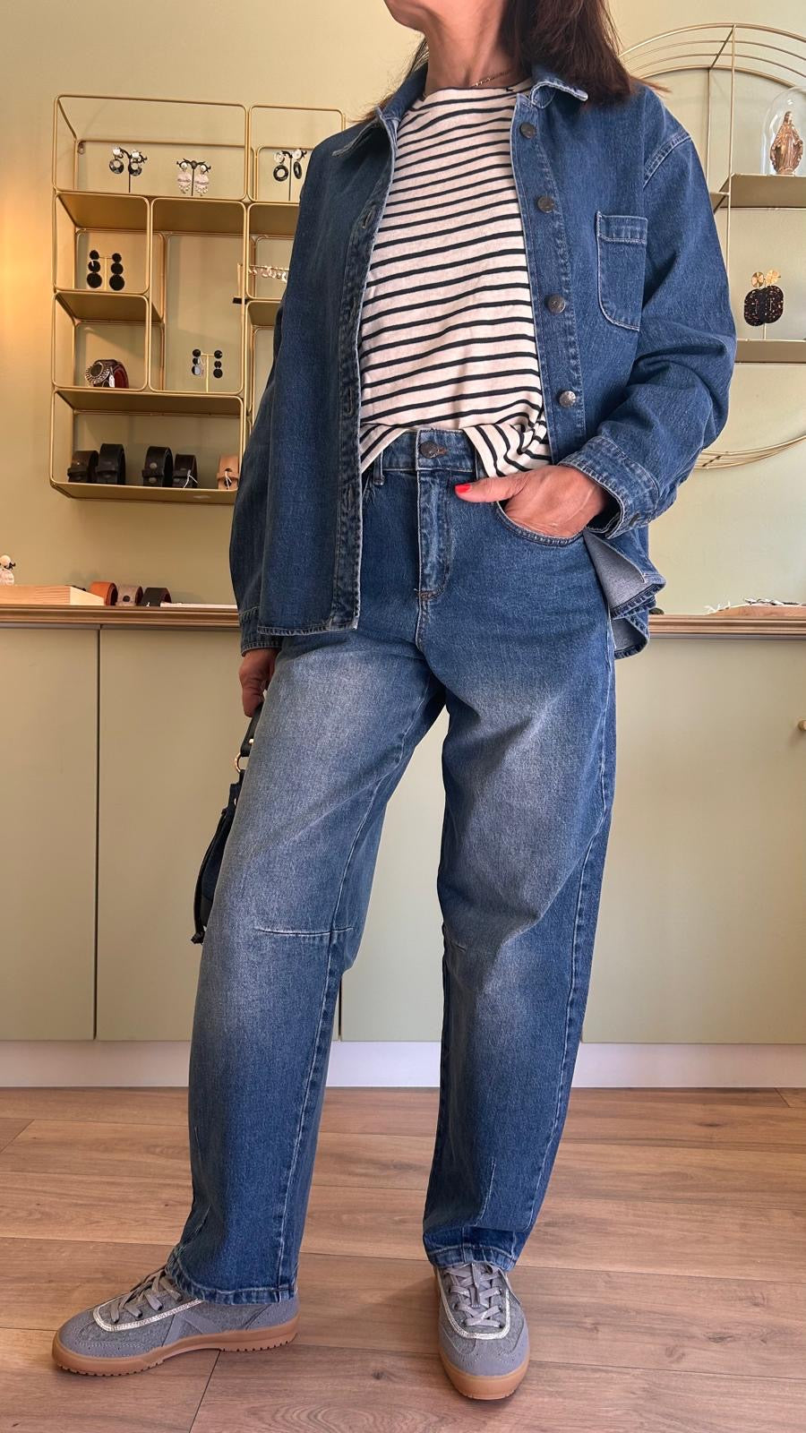 Jean Ballon Holly - Mid Blue - Cloud