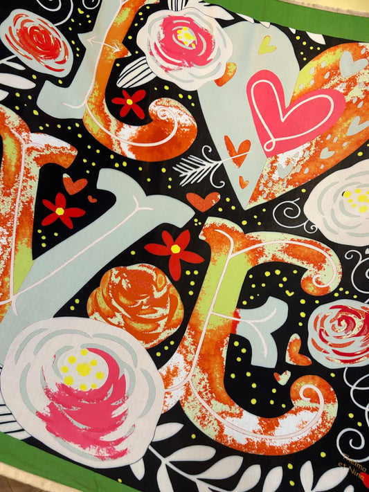 Foulard Love Orange - Maison Thelma & Nina