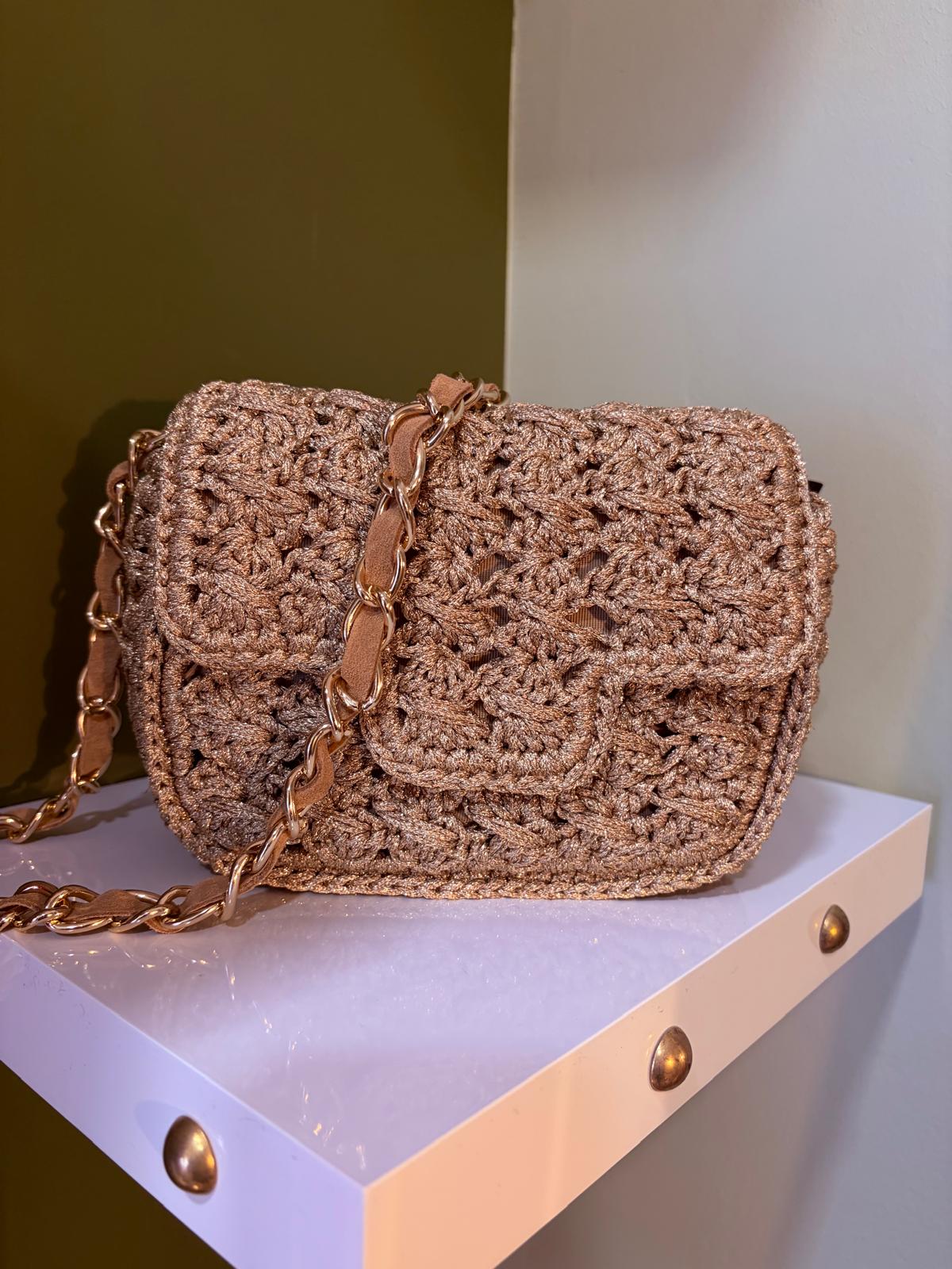 Sac Fenice Carré - Or - Maison Lurex