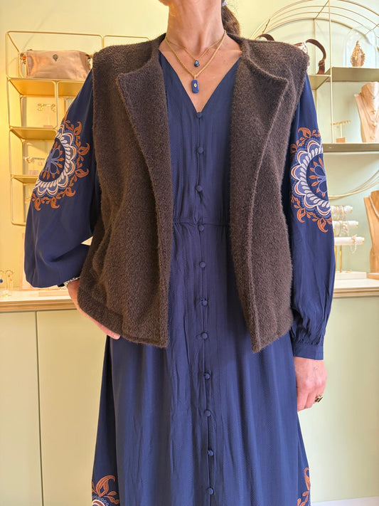 Gilet Sans Manches Giulia - Marron - Pako Litto