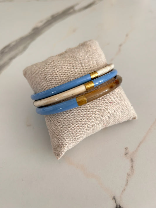 Joncs en Corne Bleu Clair - Thelma & Nina