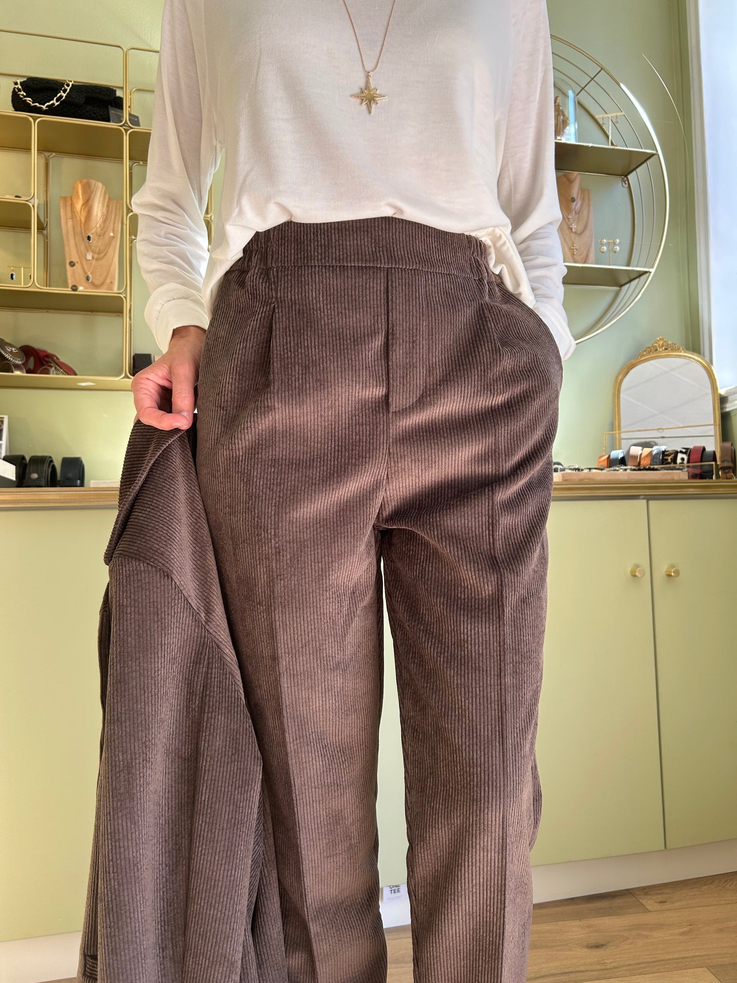 Chino Velours Dean - Choco - Pako Litto