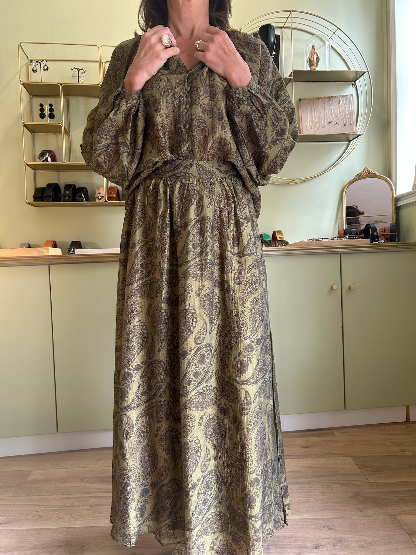 Jupe Julisa - Cachemire Kaki - La Petite Étoile