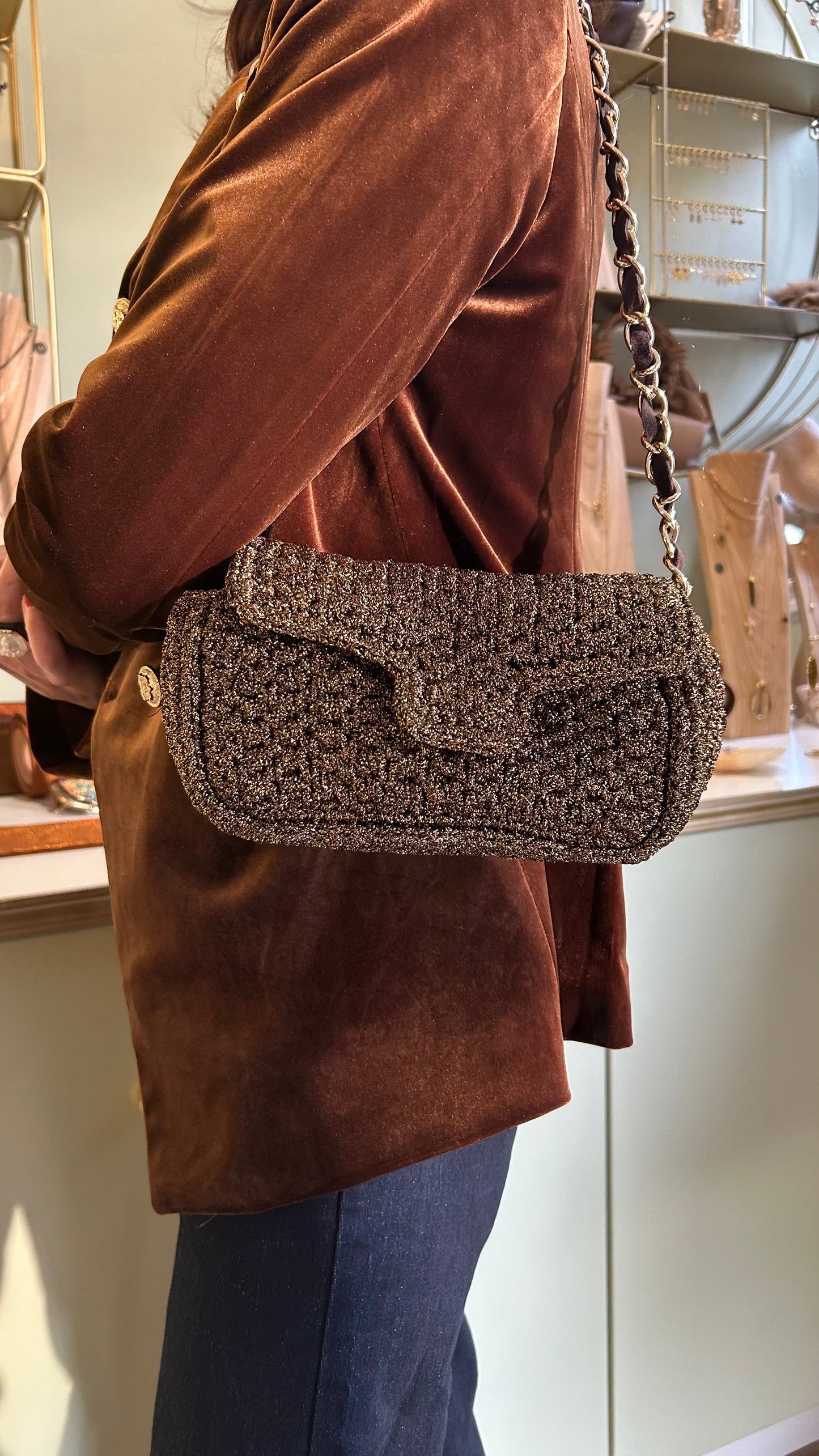 Sac Baby Fenice - Or Chiné - Maison Lurex