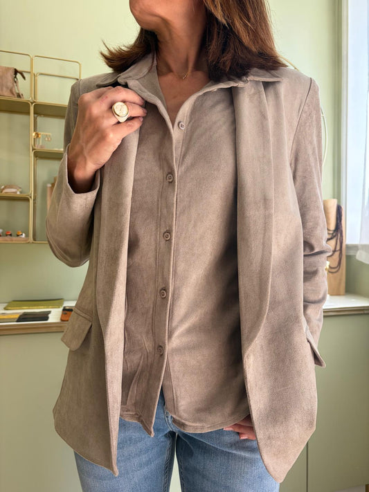 Blazer Velours Zhhélen - Taupe - Zhrill