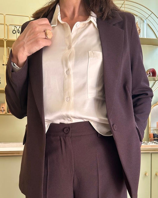 Blazer Ample César - Chocolat - Pako Litto