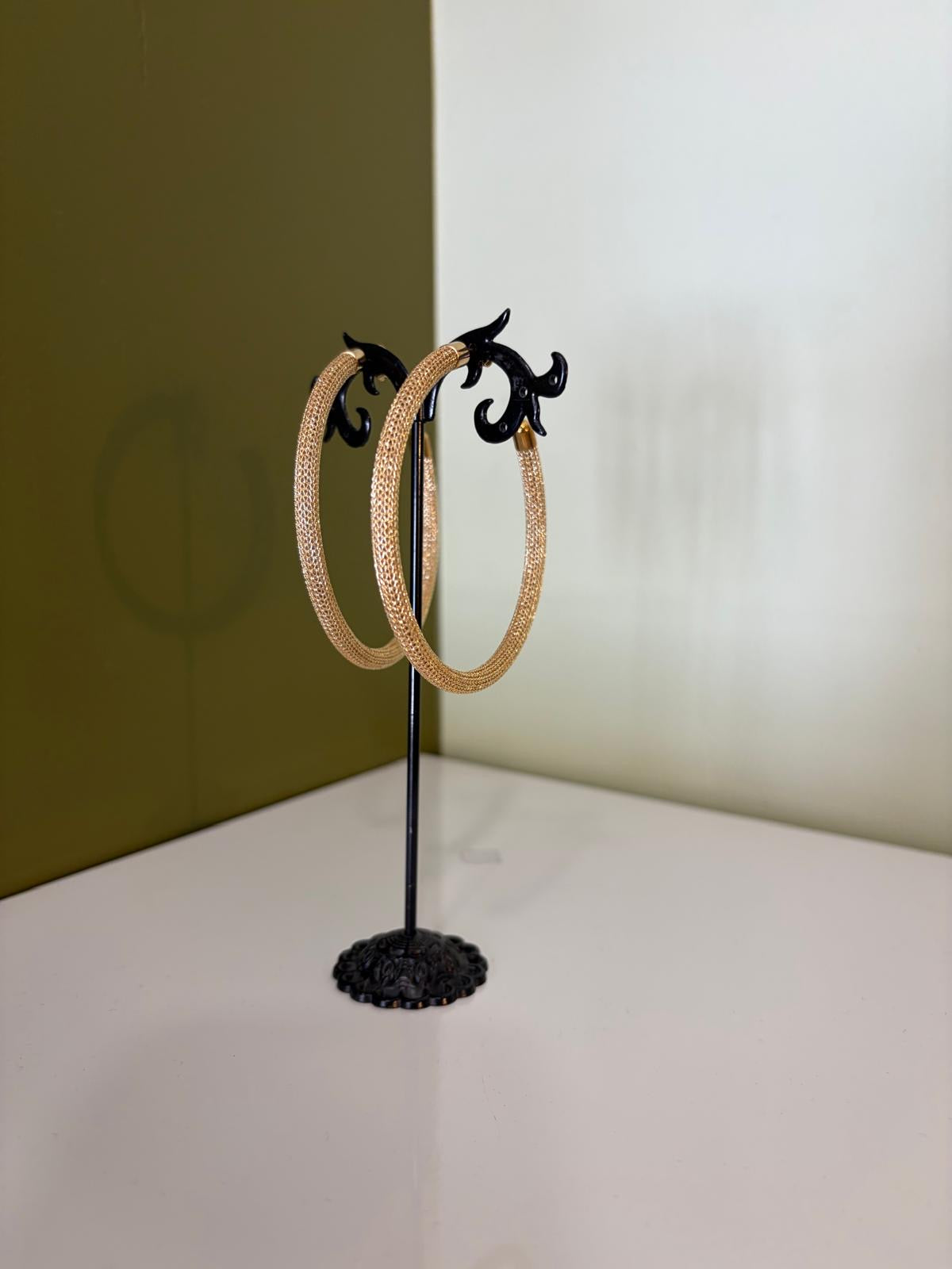 Créoles Maxi Arthur - Dorée - Maison Lurex