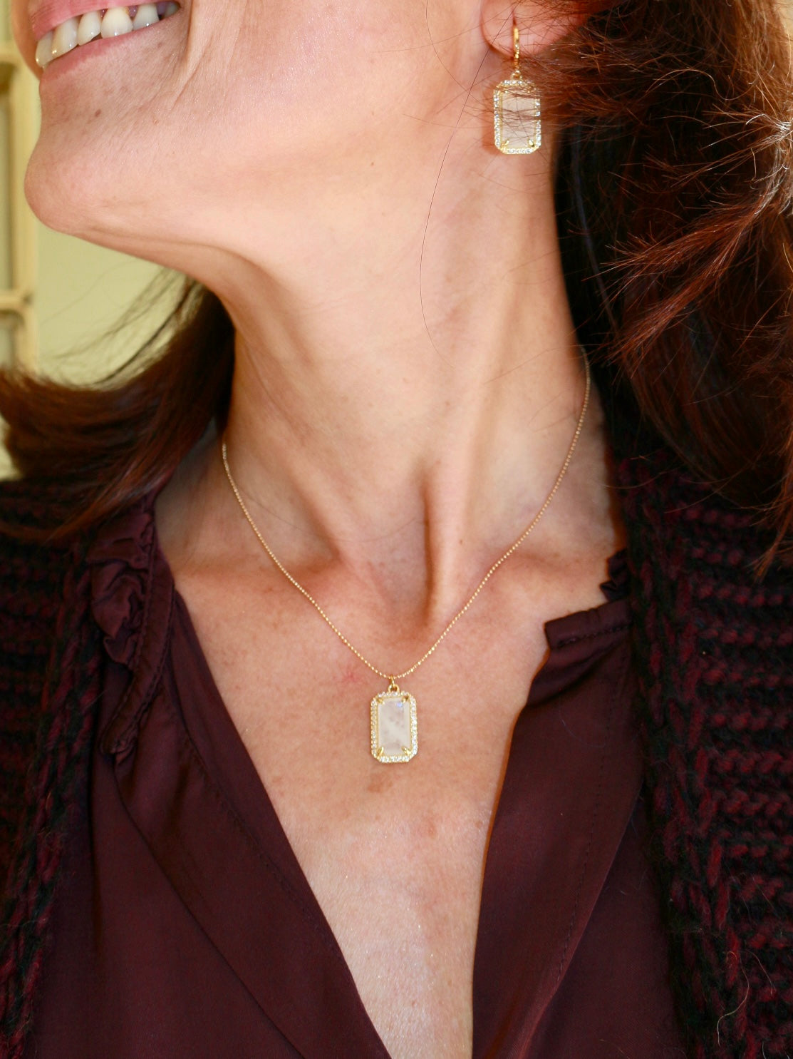 Sautoir Réglable Pierre Semi-Précieuse - Coco Loizo