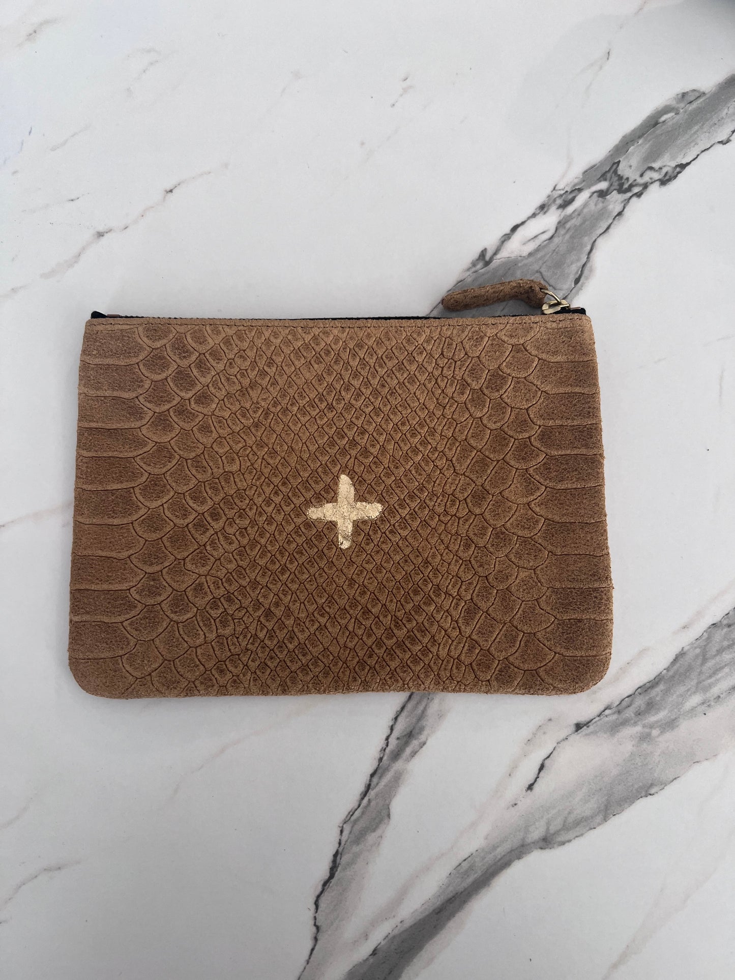 Porte Monnaie Star - Croco Camel