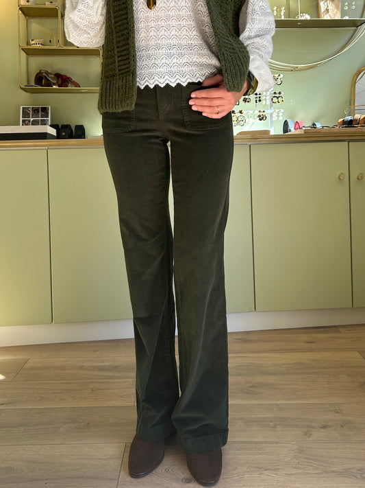 Pantalon Velours Sonny - Vert Pin - La Petite Étoile