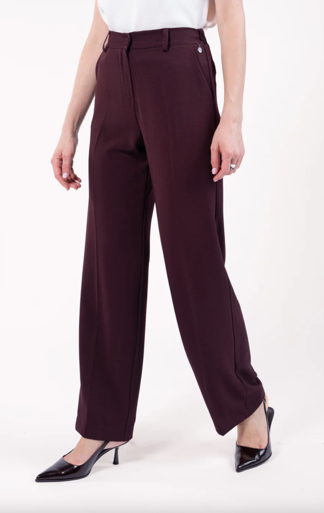 Pantalon Tailleur Eugène - Aubergine - Pako Litto